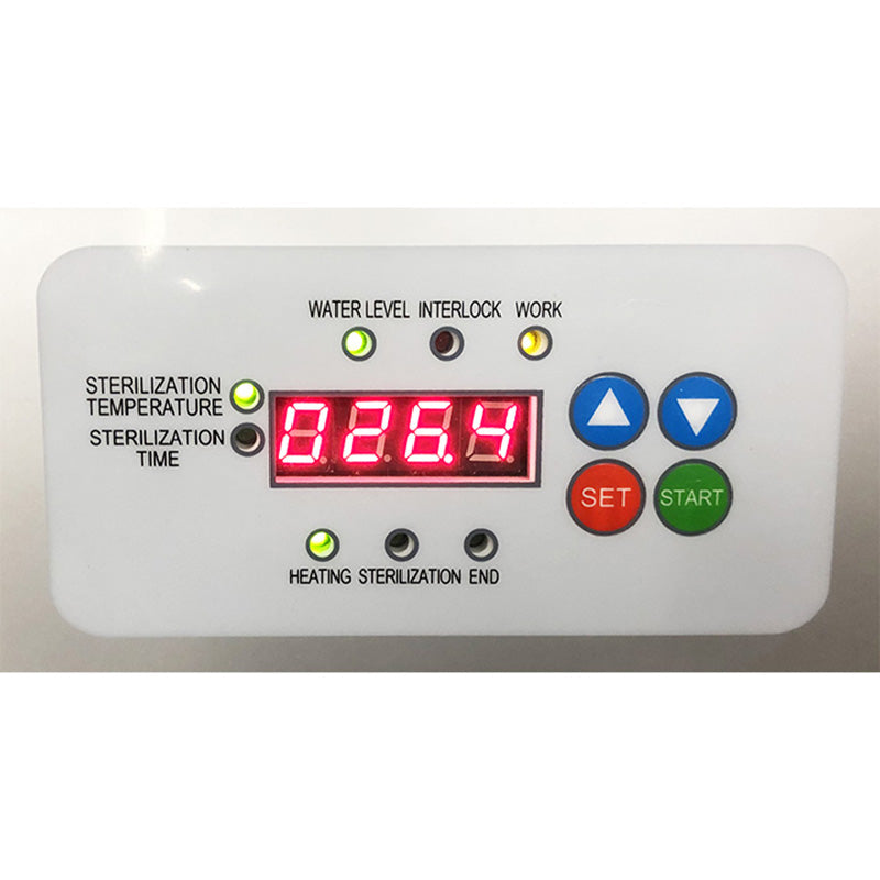Yamato SK Series autoclave Control panel with digital display and buttons on a white background