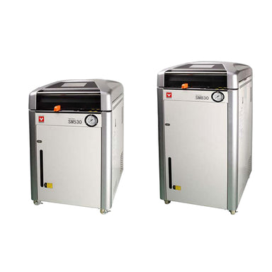 Yamato SM530 and SM830 Autoclaves on a white background