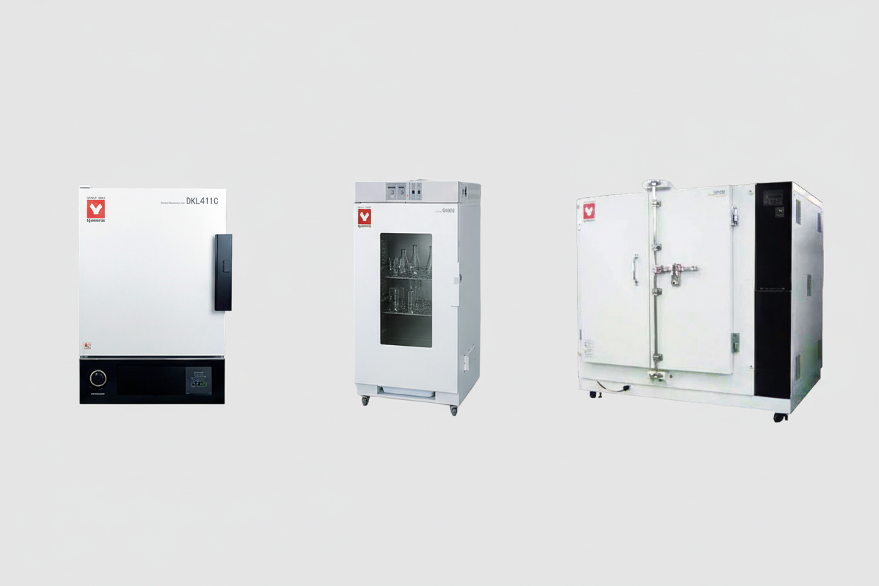 Yamato laboratory ovens price range comparison from budget DKL benchtop to mid-range DG glassware dryer to premium large-capacity DF series