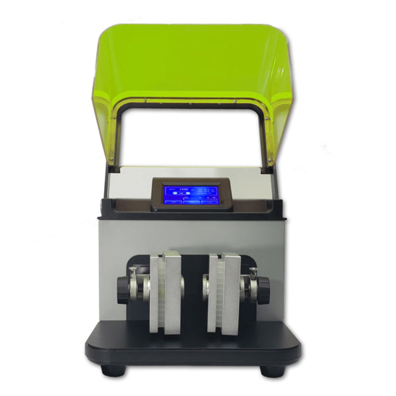 BeadBlaster™ 96 ball mill homogenizer with safety lid open, showing the sample-holder area