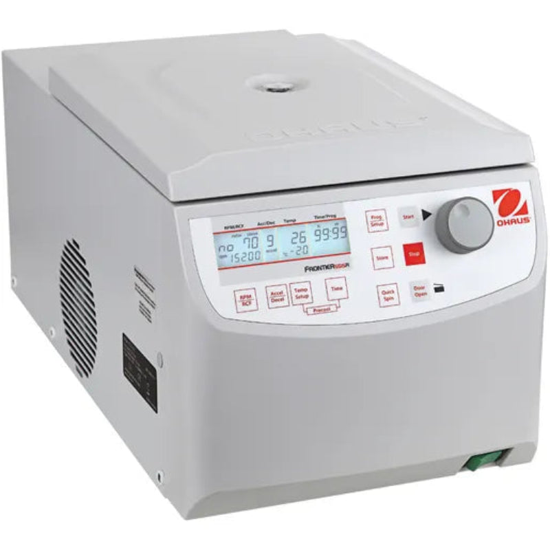 Ohaus FC5515R Frontier Micro Centrifuge 120V with LCD control panel and flexible rotor compatibility.