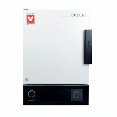 Yamato DKL-601C 150L Programmable Eco-Friendly Laboratory Oven (115V) featuring forced air convection, a large observation window, and an energy-saving digital controller.