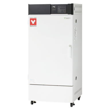 Yamato 300L Programmable Forced Convection Laboratory Oven featuring a single-swing door, digital V-type controller, and heavy-duty casters
