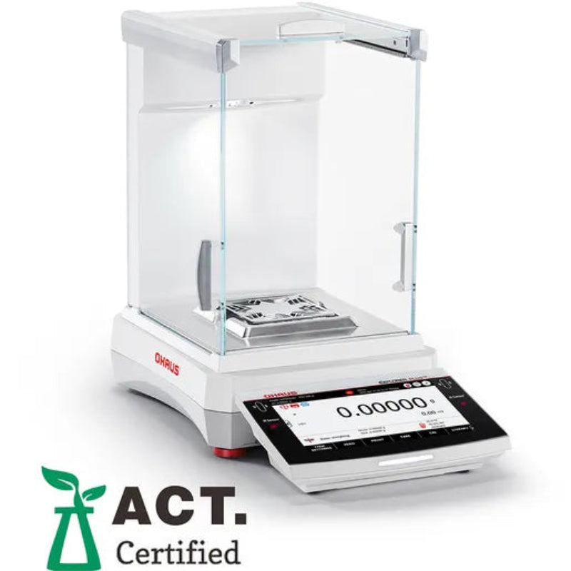 Ohaus Explorer Plus EXP225D/AD Dual-Range Semi-Micro Balance, 120g/220g capacity with ACT. certification and anti-pinch auto door draftshield