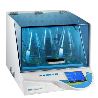 Benchmark Incu-Shaker 10L H2010 shaking incubator, 18x18 inch platform, LED control panel, ambient +5 to 60°C temperature range