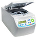 Benchmark Scientific MC-24R refrigerated microcentrifuge with lid open, showing the COMBI-Rotor and front control panel.