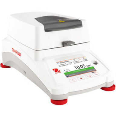 Ohaus MB120 AM moisture analyzer with SmartGuide touchscreen and halogen heating system