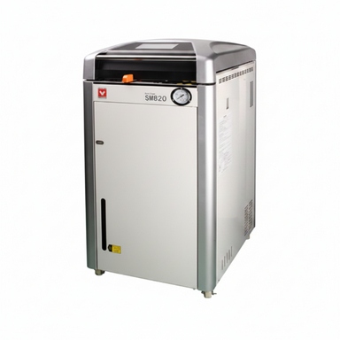 Yamato SM-820 80L 100V-120V high-capacity autoclave steam sterilizer with integrated dryer on a white background.