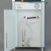Yamato SN300 autoclave with the front panel open to show the drain bottle